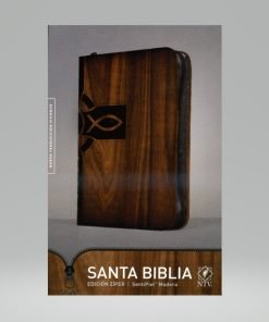 Biblia NTV Edicion Ziper Cafe Madera Cierre Negro