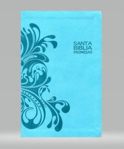 Biblia de promesas floral NTV Aguamarina