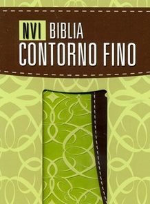 Biblia NVI contorno fino Verde-Marrón