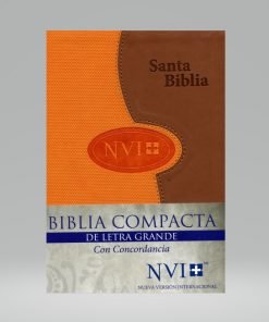 Biblia Compacta Letra Grande NVI Naranja Cafe