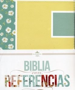Biblia con referencias RVR1960 Piel Margaritas