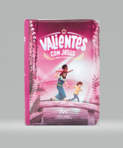 Biblia ilustrada Valientes con Jesús con cierre - rosada RVC