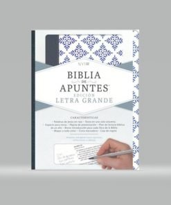 Biblia De Apuntes NVI Blanco Y Azul Símil Piel