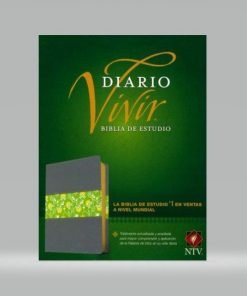 BIBLIA DIARIO VIVIR NTV IMITACIÓN PIEL GRIS - VERDE FLORES