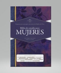 Biblia de Estudio para Mujeres RVR1960 Morada Flores Tapa Dura
