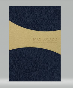 Biblia De Promesas Piel Especial Azul Crema Max Lucado - RVR60