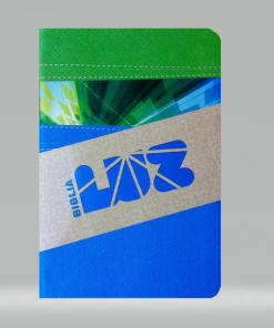 Biblia Luz, verde/cielo símil piel - RVC