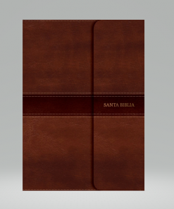 Biblia RVR60-Compacta-Letra Grande Marron-Simil Piel-Solapa Con Iman