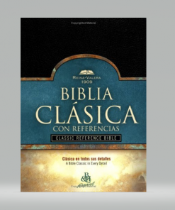 Biblia Clásica con Referencia, negro imitación piel