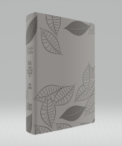Biblia RVA - Piel Europea - Gris - Letra Grande