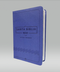 Biblia NVI - Letra Grande - Cuero Italiano Azul