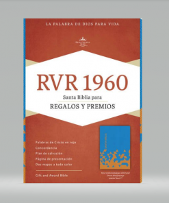 RVR 1960 Biblia para Regalos y Premios, azul océano, papaya, símil piel