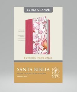 Biblia NTV Edición Personal Letra Grande Rosada Flores Sentipiel