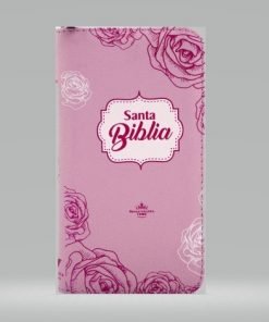 BIBLIA TIPO BILLETERA PEQUEÑA – ROSADA FLORES RVR035