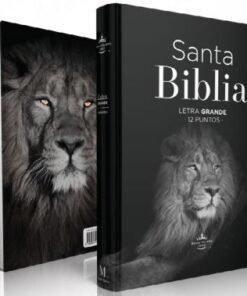 Biblia RV60/ León Negra /Canto Plateado Eco Flex C7