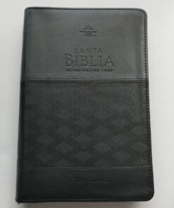 Biblia RV60 PU Negro Con Cierre Y Canto Plateado