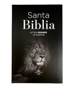 Biblia RV60 Eco Flex C7 Negro León – Tamaño manual – Letra Grande 12 puntos – Tapa flex