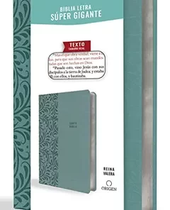 Biblia RVR 1909/Letra Super Gigante/Imitación Piel/Aguamarina