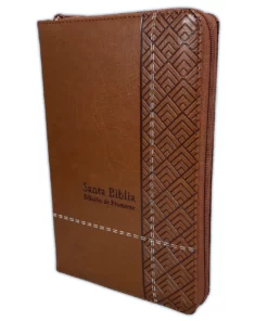 Biblia/RVR60/Promesas/Manual/Imitación Piel/Índice/Cierre/Café