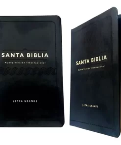 Biblia 060 Letra Grande Cuero Italiano Negro / Nueva Versión internacional