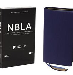 Biblia/NBLA/Colección Premier/Piel Ultrafina/Letra Grande/Azul Marino