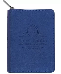 Biblia NVI 020LG/Azul Metalizado/Cierre/Letra 8 PT