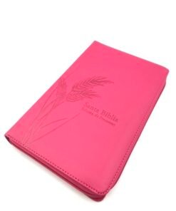 Biblia/RVR60/Promesas/Manual/Imitacion Piel/Fucsia/Cierre/Espiga De Trigo