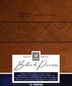 Santa Biblia de Promesas Reina Valera 1960 Letra Gigante, 13 Puntos, Piel Especial, Café Con Cierre