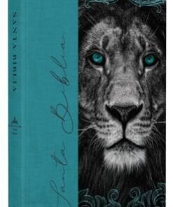 Biblia RVR 1960 letra grande, tamaño manual, tapa dura de tela León aguamarina