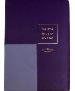 RVR60 Biblia Tamaño Super Gigante con Índice y Cierre Imitación Piel - Lila
