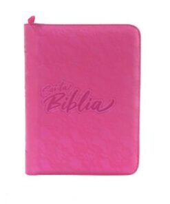 Biblia/ RVR046cZLM/PJR/ Fucsia Canto Blanco/ Cierre