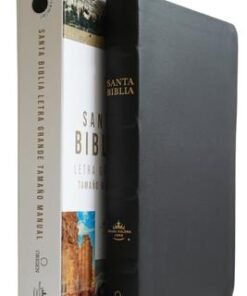 Biblia RVR 1960 letra grande tamaño manual, Piel Premier negro