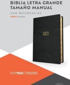Biblia RVR1960 Tamaño Manual Letra Grande Negro con índice
