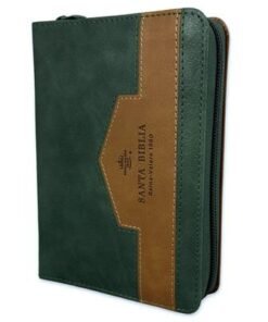 Biblia RVR60/025czti/Elegante Verde/Cafe/Imitacion Piel Alta Calidad