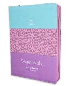 Biblia /RVR6085czti/ Letra Gigante PJR/ Tricolor Azul/Rosa/Lila Índice Cierre
