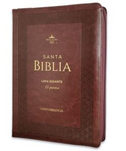 Biblia /RVR6085czti/ Letra Gigante PJR Marron Geometrico Índice Cierre Canto Dorado