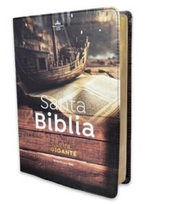 Biblia /RVR6085c Letra Gigante 15 ptos PJR Esplendor Barco Canto Plateado