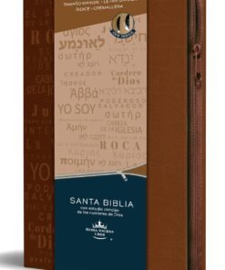 Biblia RVR/60 Tamaño Manual Canela Nombres De Dios con Cierre e Indice